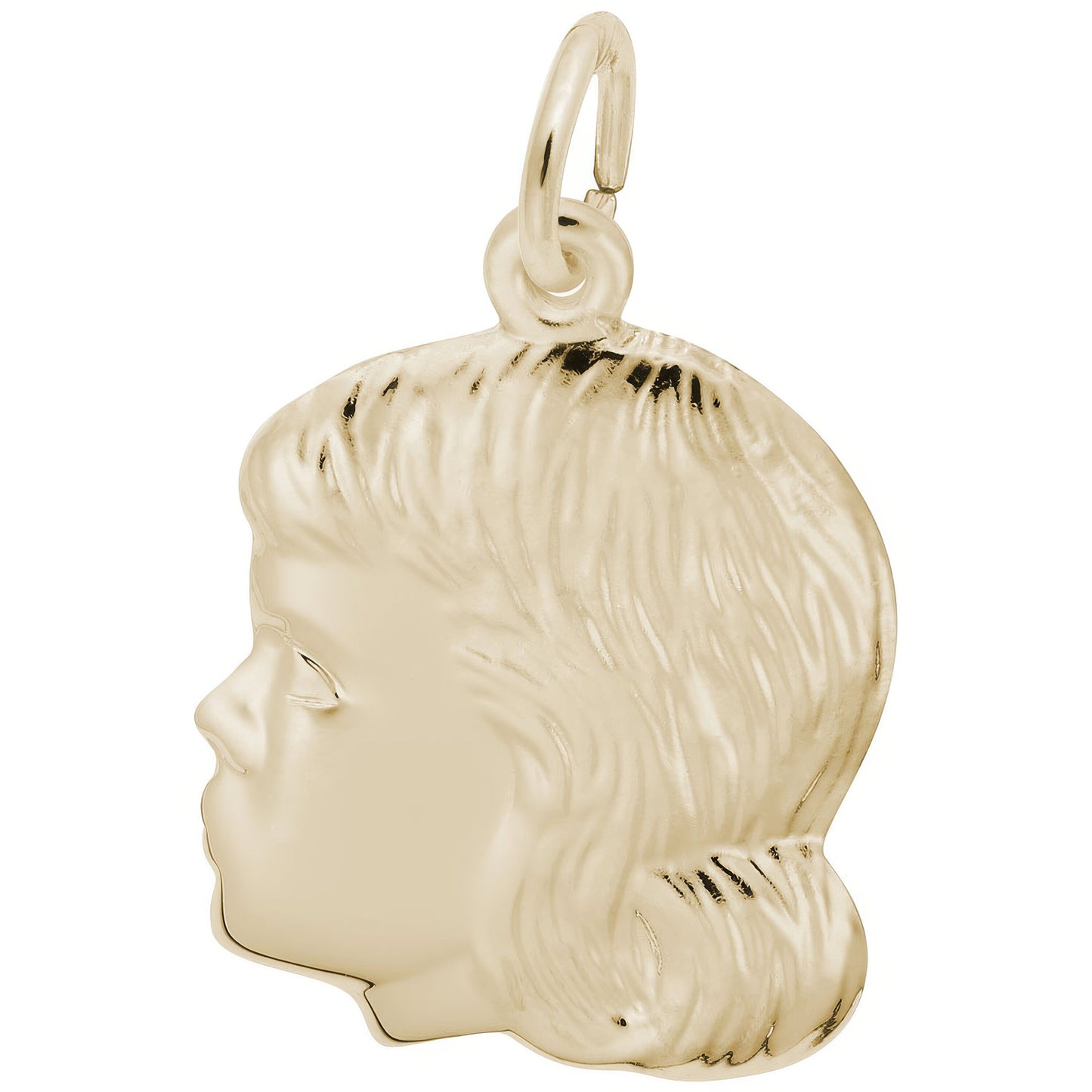 Sterling Silver Young Girl's Head Charm