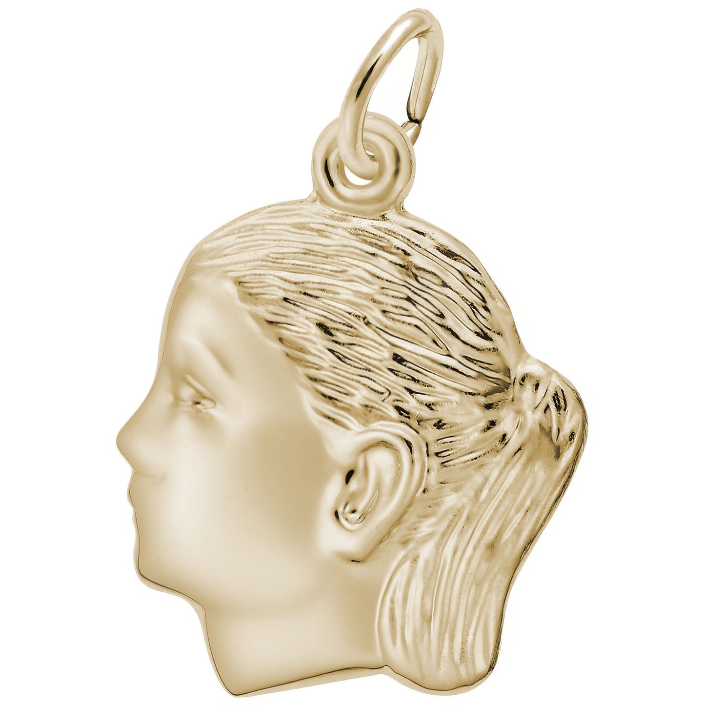 Sterling Silver Girl Charm - 18mm x 17mm