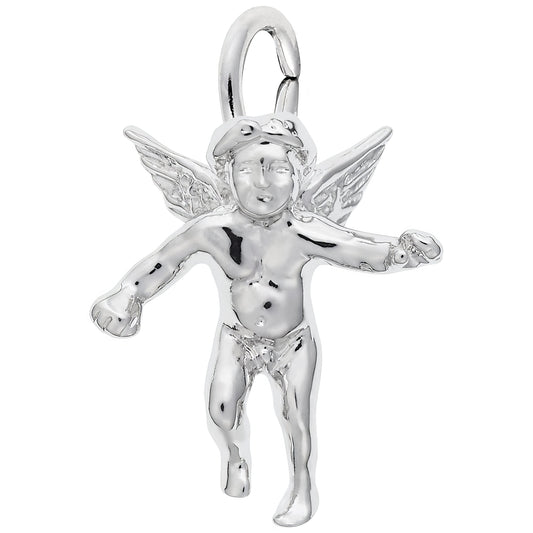 Sterling Silver Cherub Angel Charm