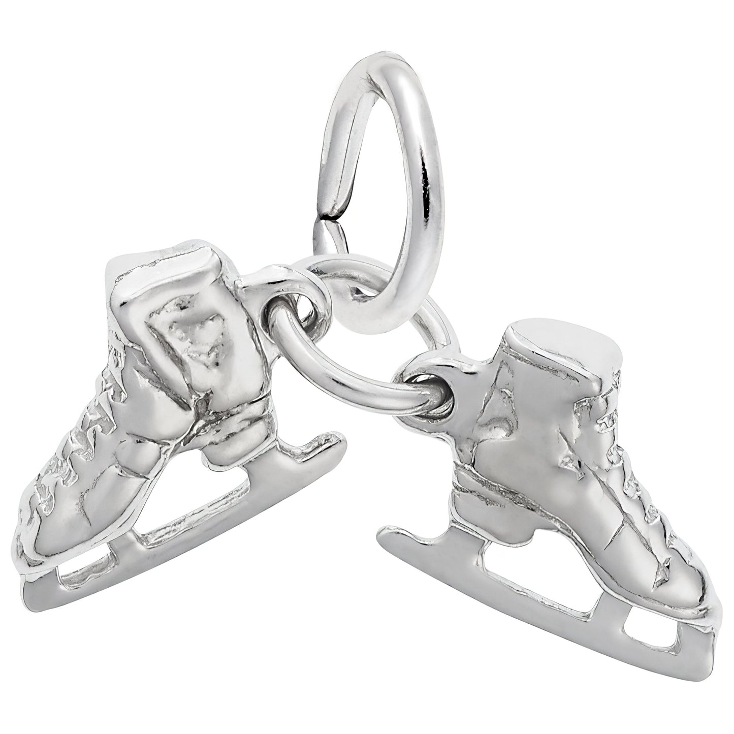 Ice Skates Charm - Metal - Sterling Silver