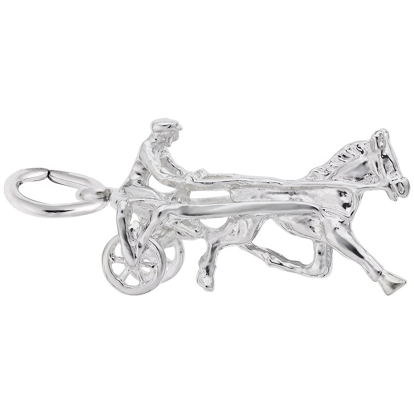 Horse Trotter Charm - Metal - Sterling Silver