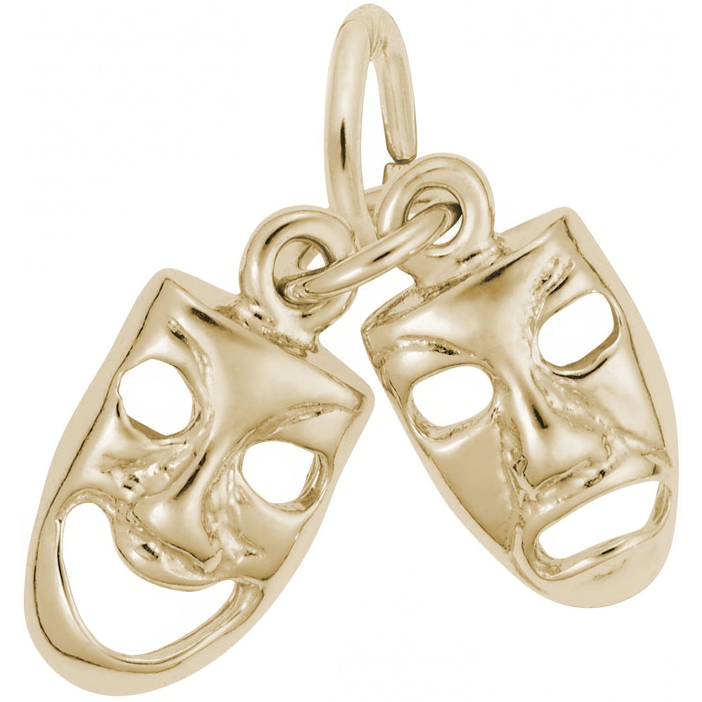 Sterling Silver Comedy & Tragedy Charm - 11mm x 7mm