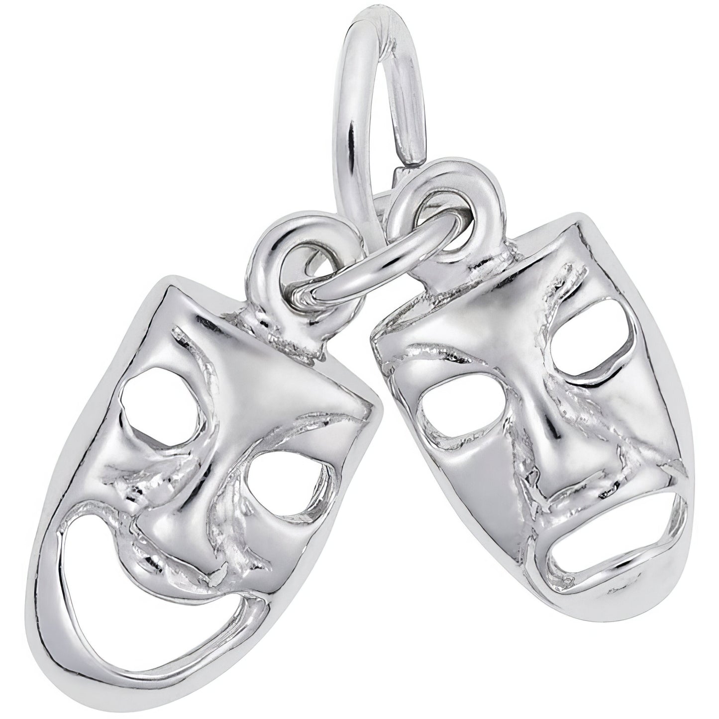 Sterling Silver Comedy & Tragedy Charm - 11mm x 7mm