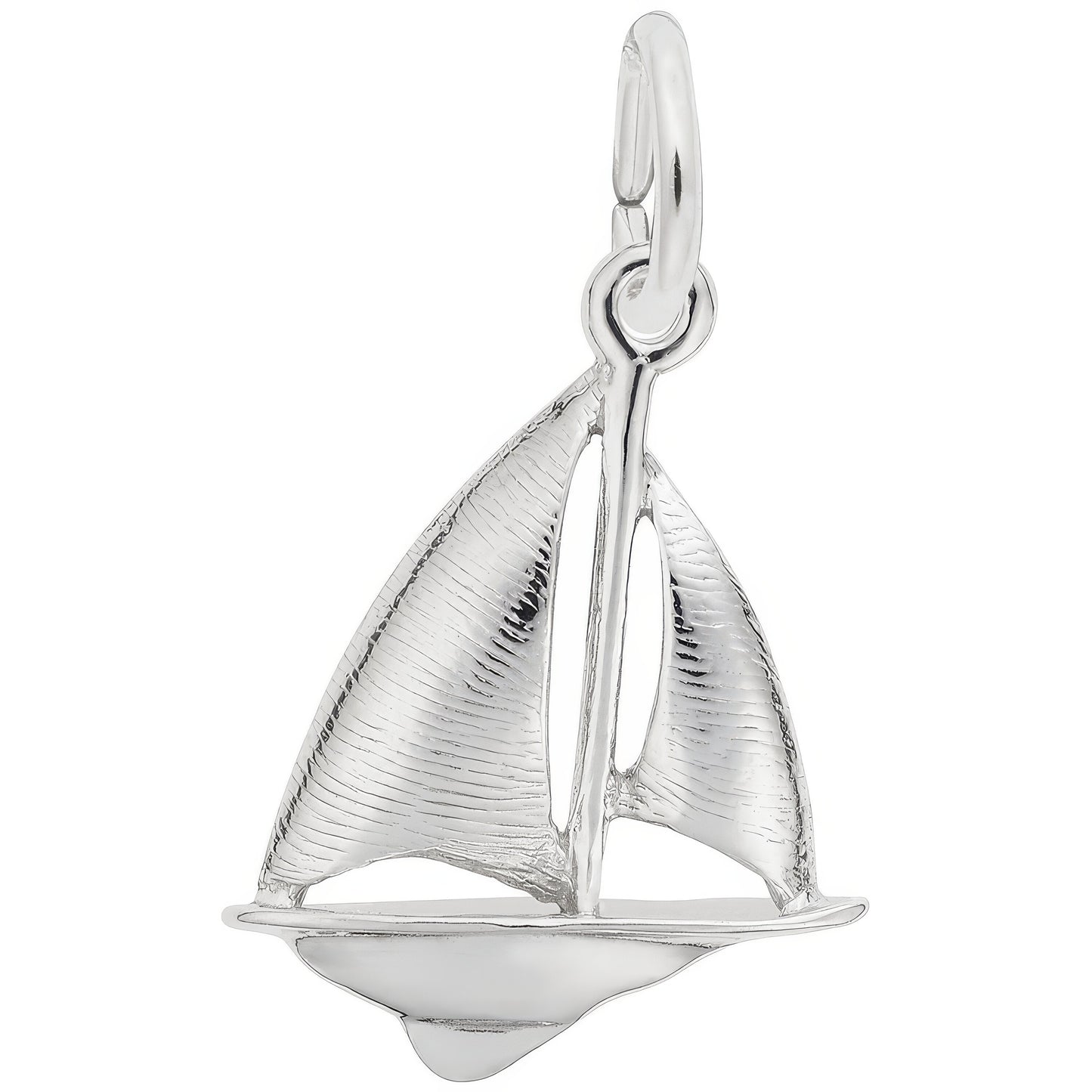 Sterling Silver Sloop Sailboat Charm