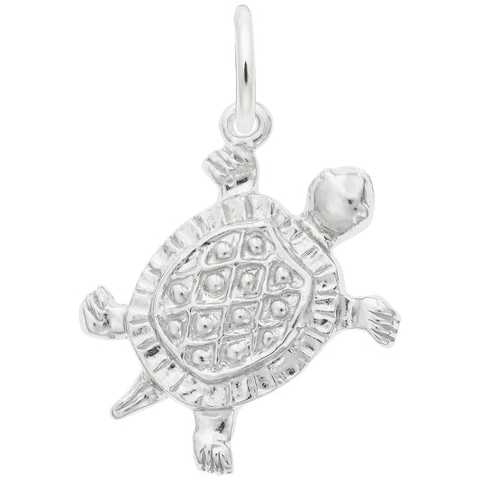 Turtle Charm - Metal - Sterling Silver
