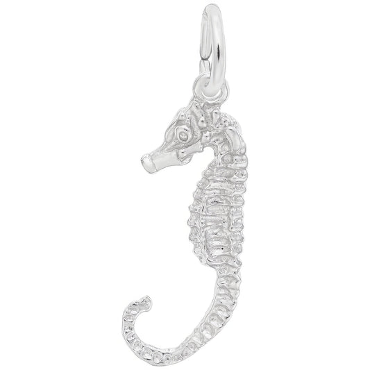 Sterling Silver Seahorse Charm - 21mm x 9mm