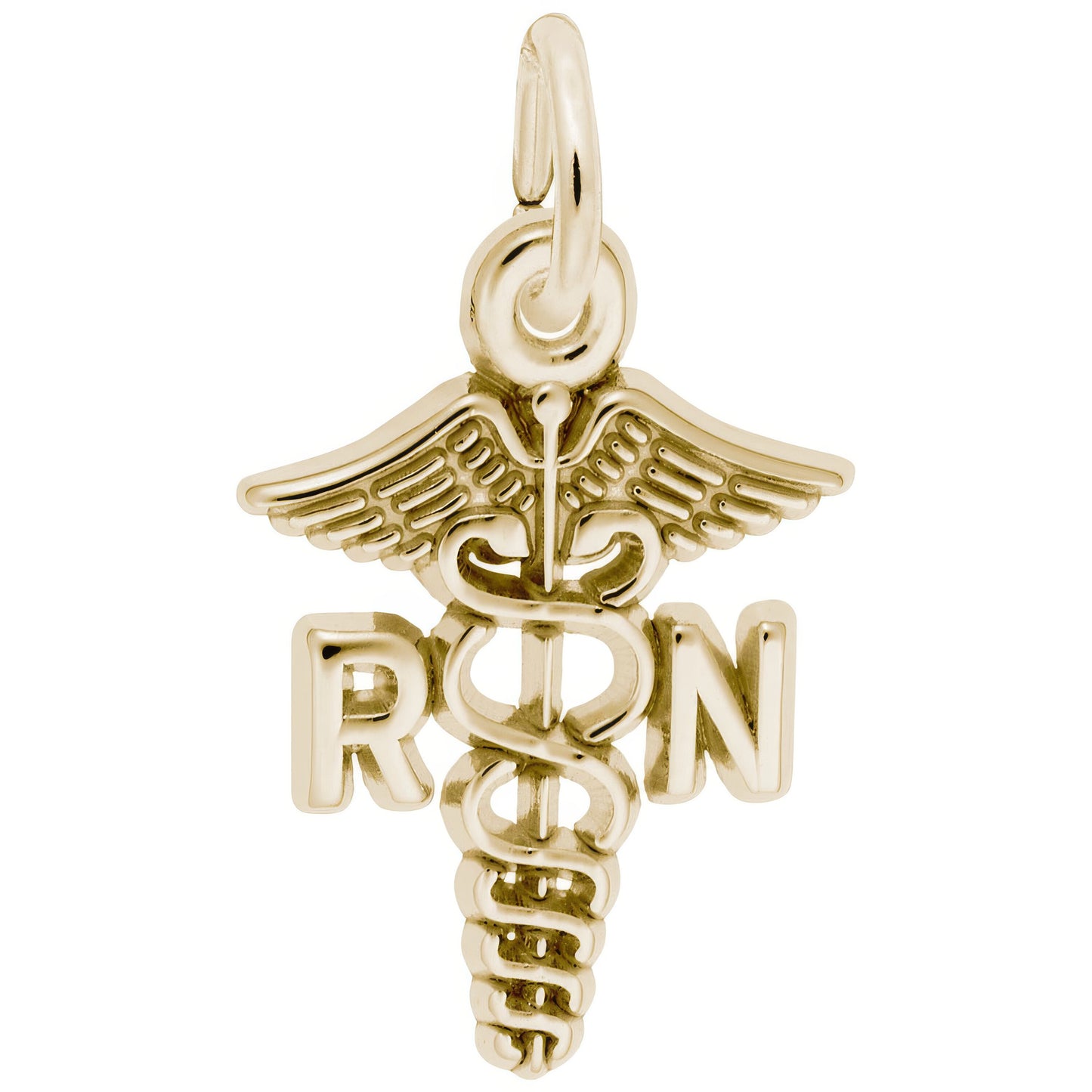 Sterling Silver Caduceus RN Charm