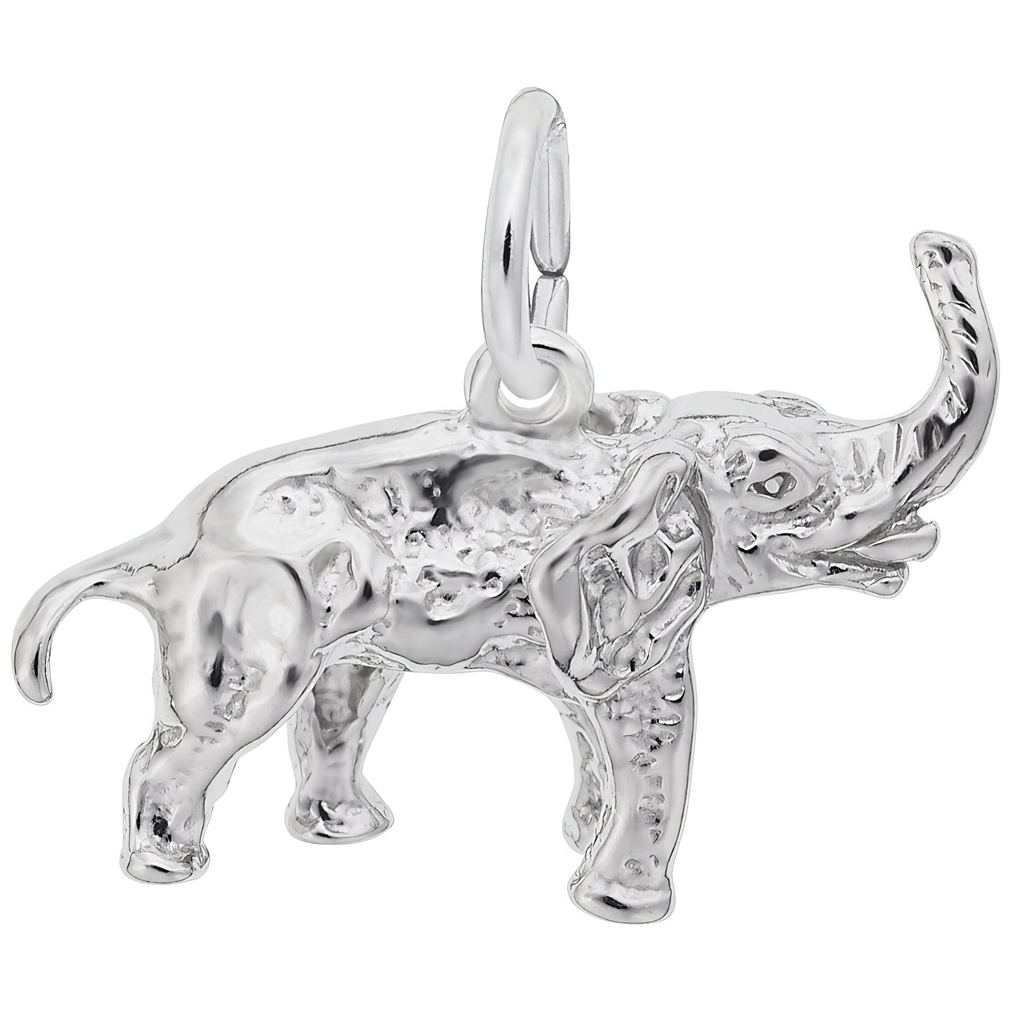 Asian Elephant Charm - Metal - Sterling Silver