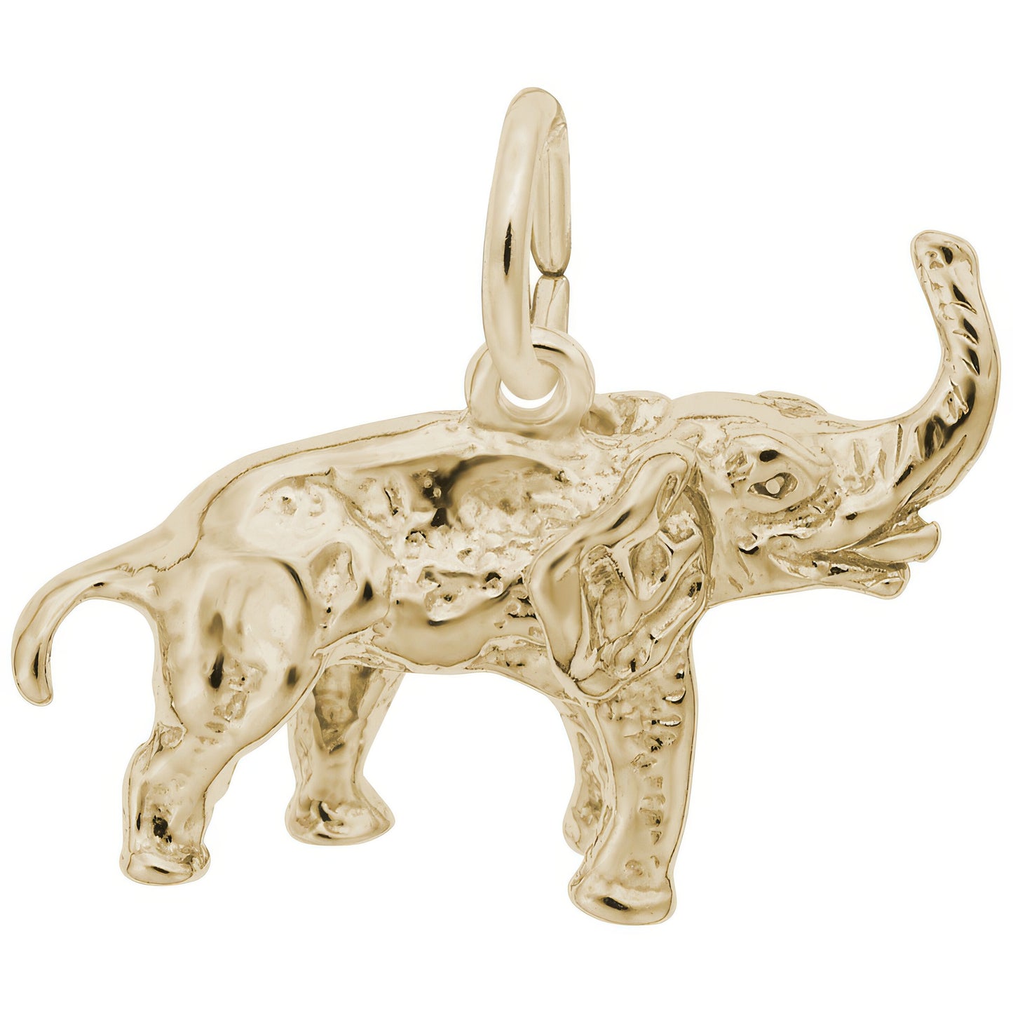 Asian Elephant Charm - Metal - Sterling Silver