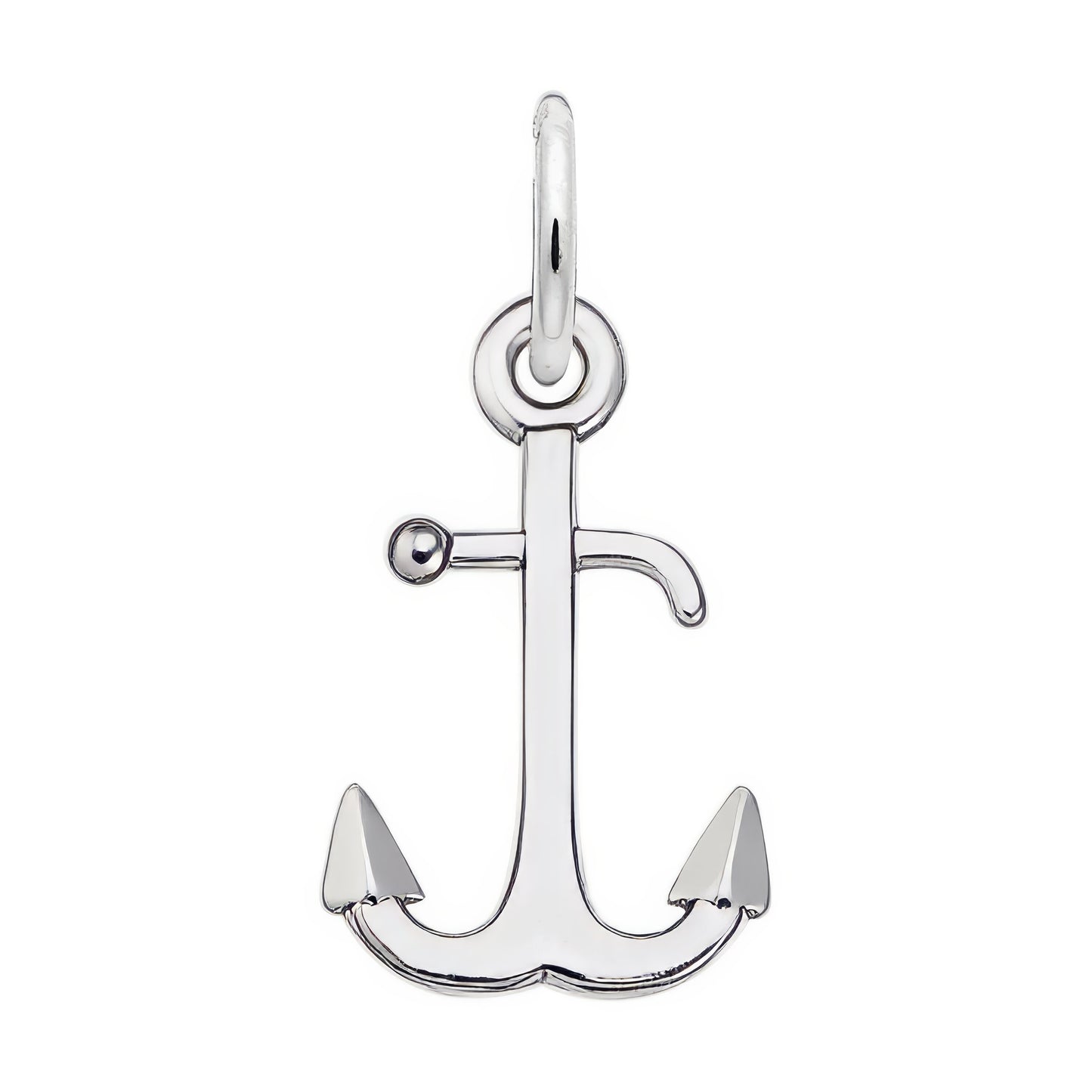 Sterling Silver Anchor Charm - 12mm x 13mm