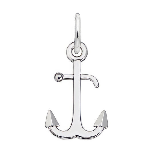 Sterling Silver Anchor Charm - 12mm x 13mm