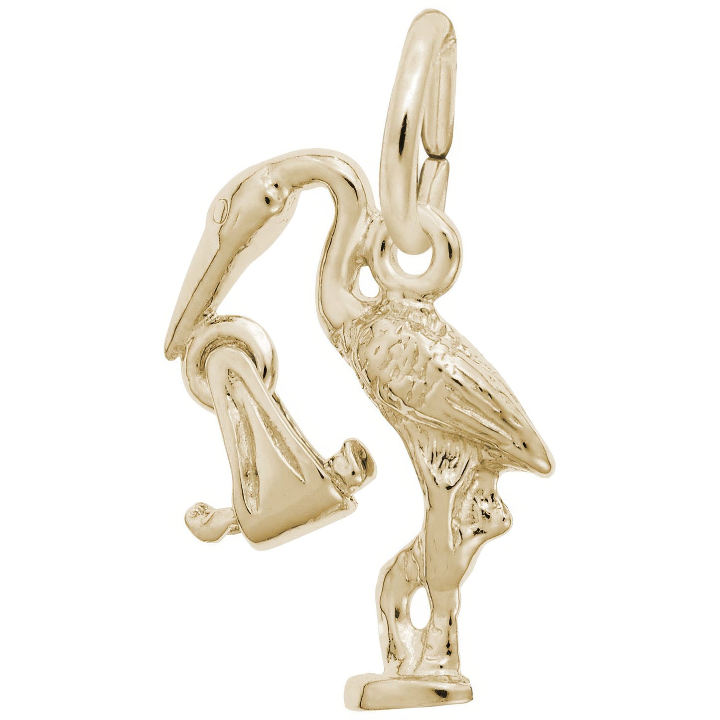Sterling Silver Stork and Baby Charm