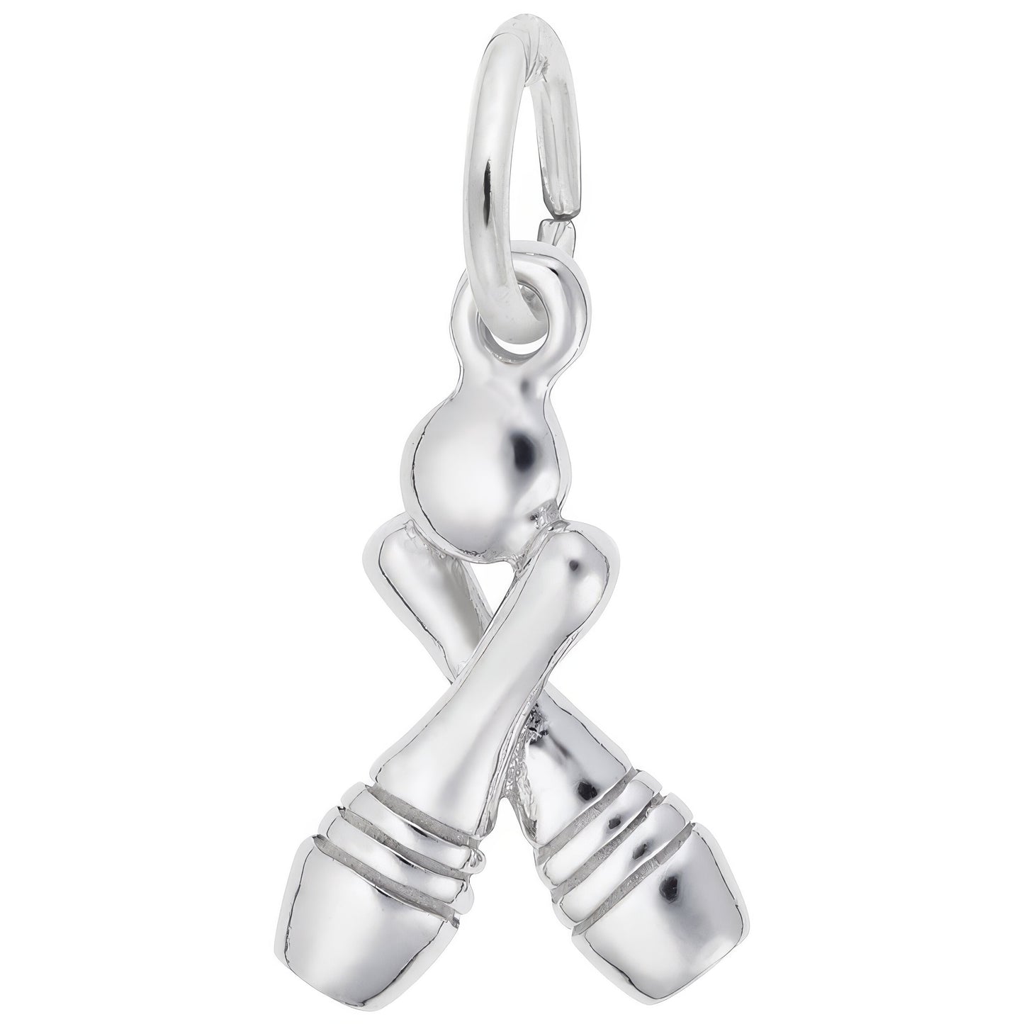 Bowling Pins Charm - Metal - Sterling Silver