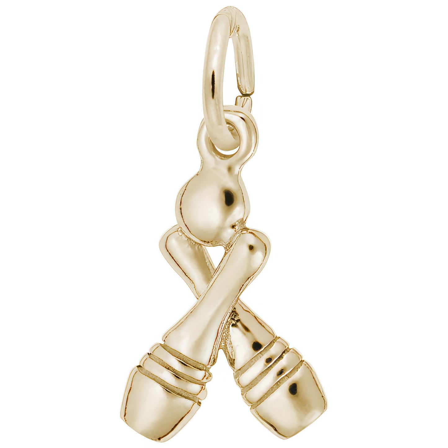 Bowling Pins Charm - Metal - Sterling Silver