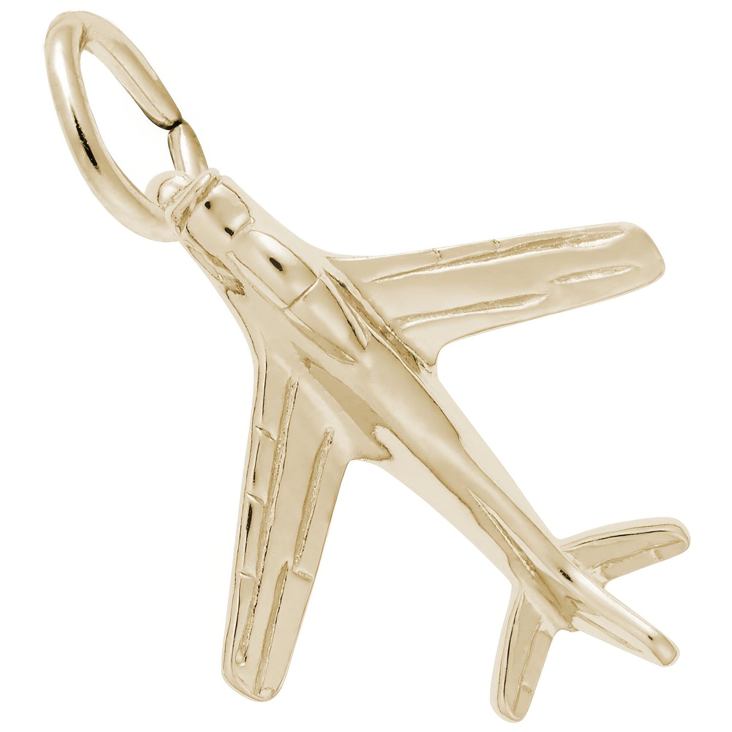 Military Plane Charm - Metal - Sterling Silver