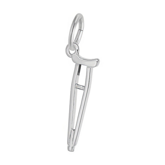 Crutch Charm - Metal - Sterling Silver