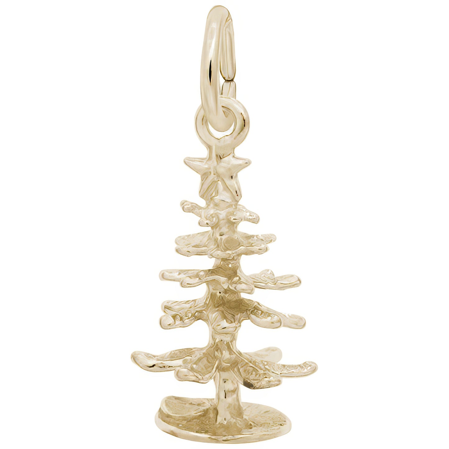 Small Evergreen Tree Charm - Metal - Sterling Silver