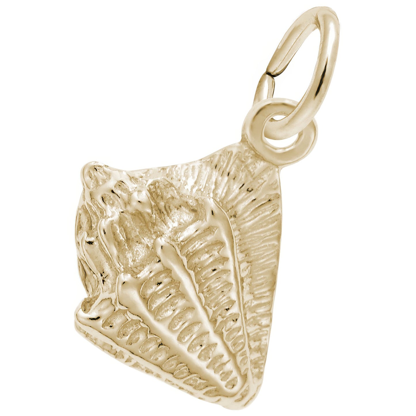 Small Conch Shell Charm - Metal - Sterling Silver