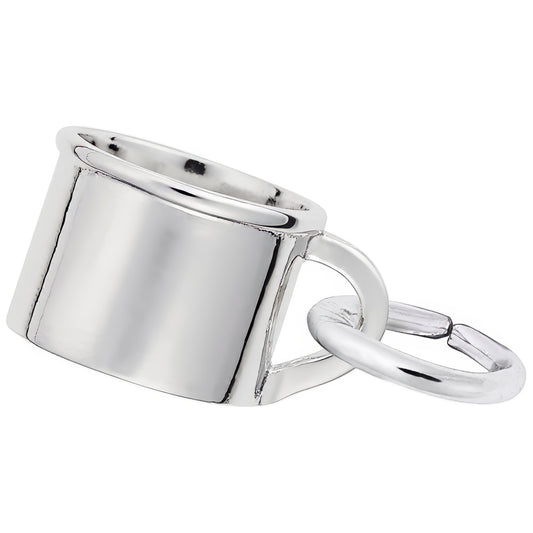 Adorable Baby Cup Charm - Metal - Sterling Silver
