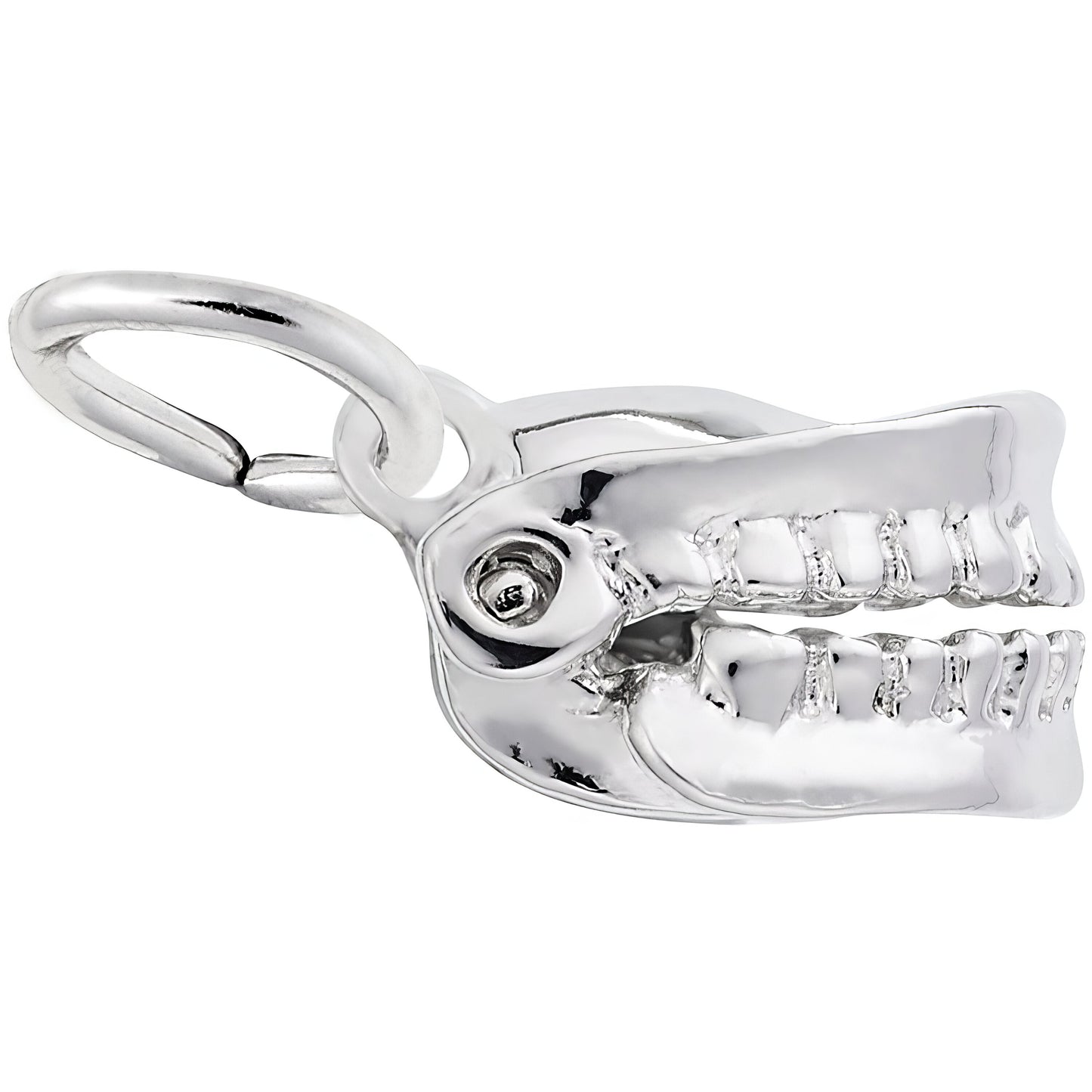 False Teeth Charm - Metal - Sterling Silver