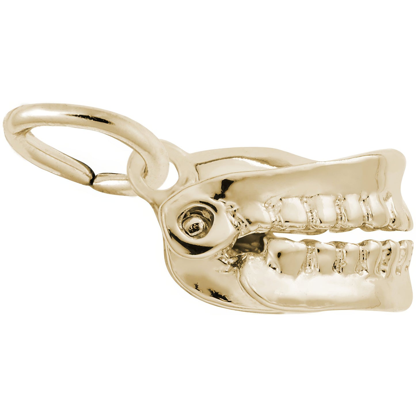 False Teeth Charm - Metal - Sterling Silver
