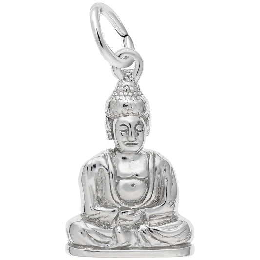 Meditation Buddha Charm - Metal - Sterling Silver