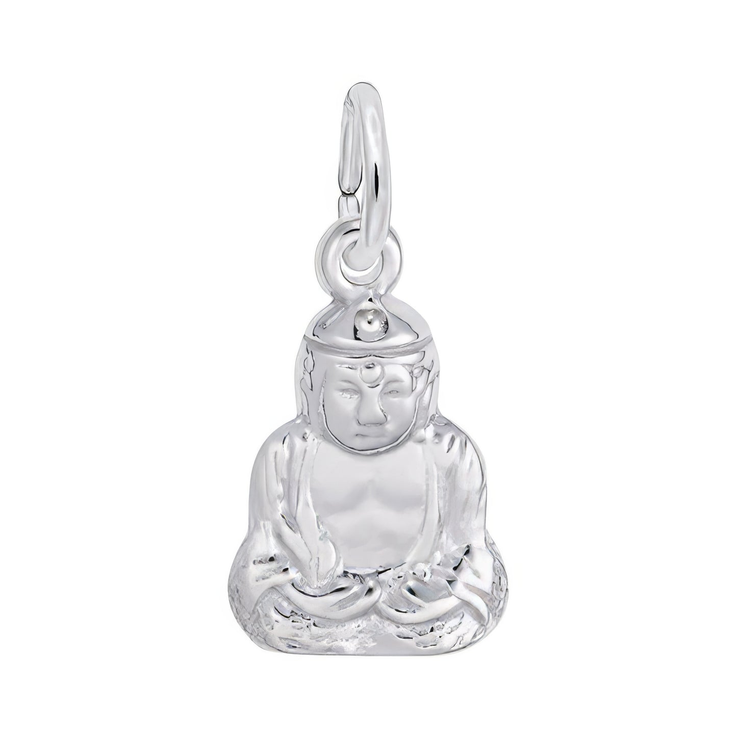 Sitting Buddha Charm - Metal - Sterling Silver