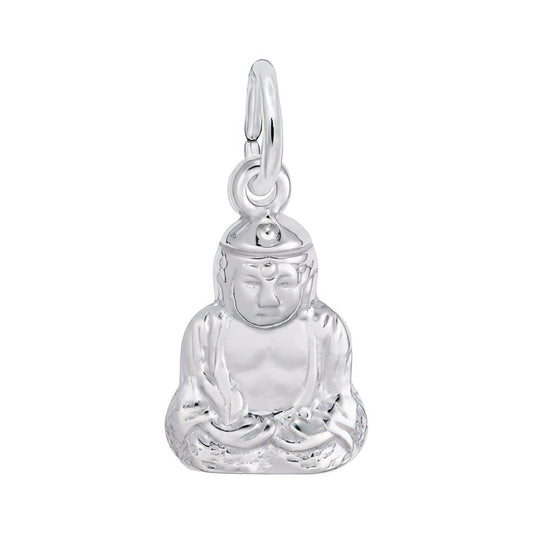 Sitting Buddha Charm - Metal - Sterling Silver