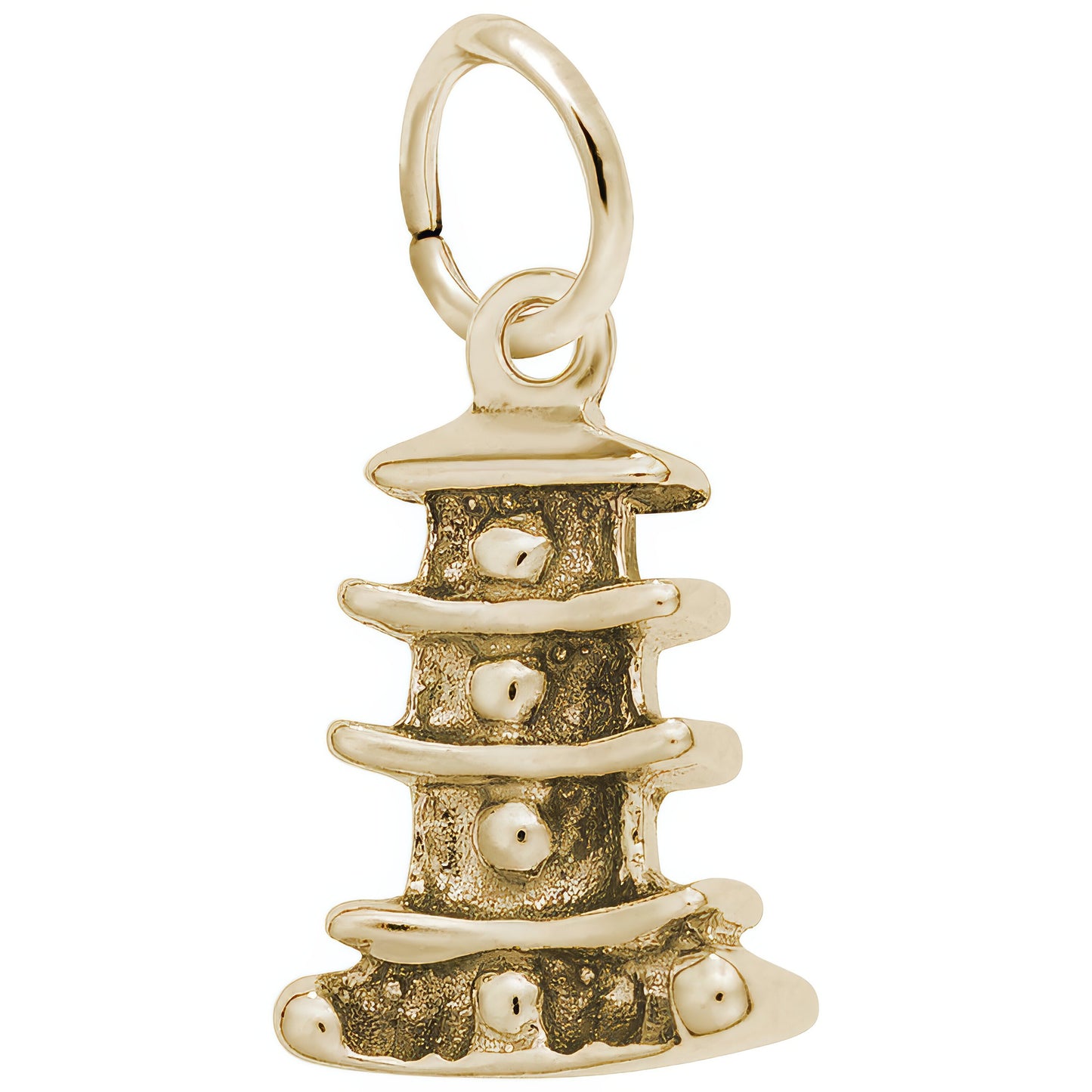 Pagoda Charm - Metal - Sterling Silver