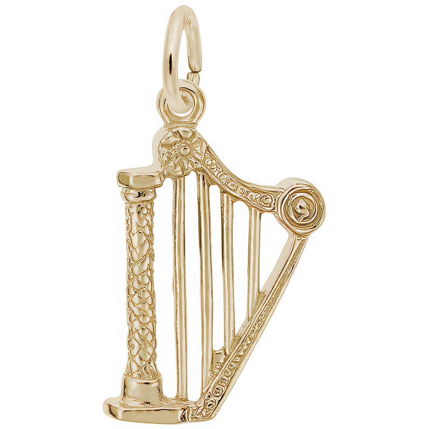Classic Harp Charm - Metal - Sterling Silver