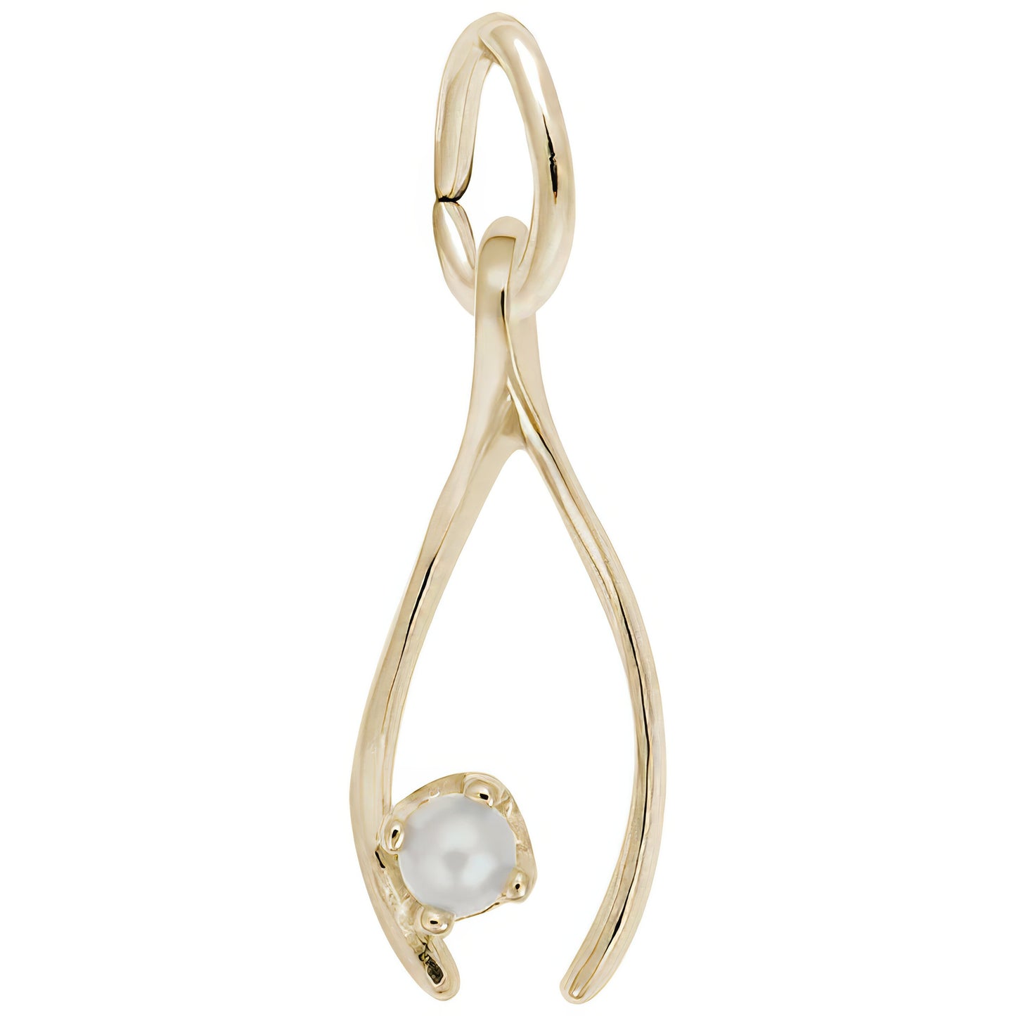 Sterling Silver Wishbone Charm - 14mm x 6mm
