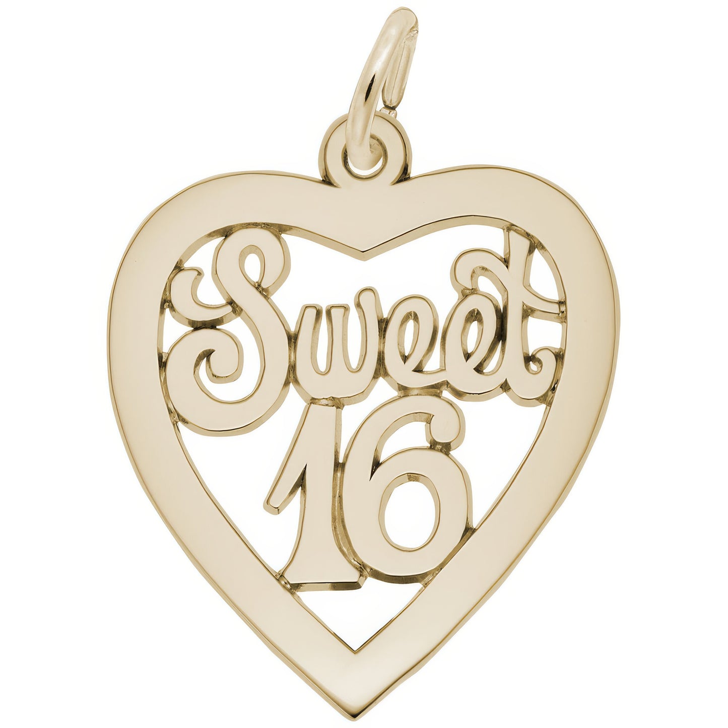 Sterling Silver Sweet 16 Charm - 20mm x 20mm