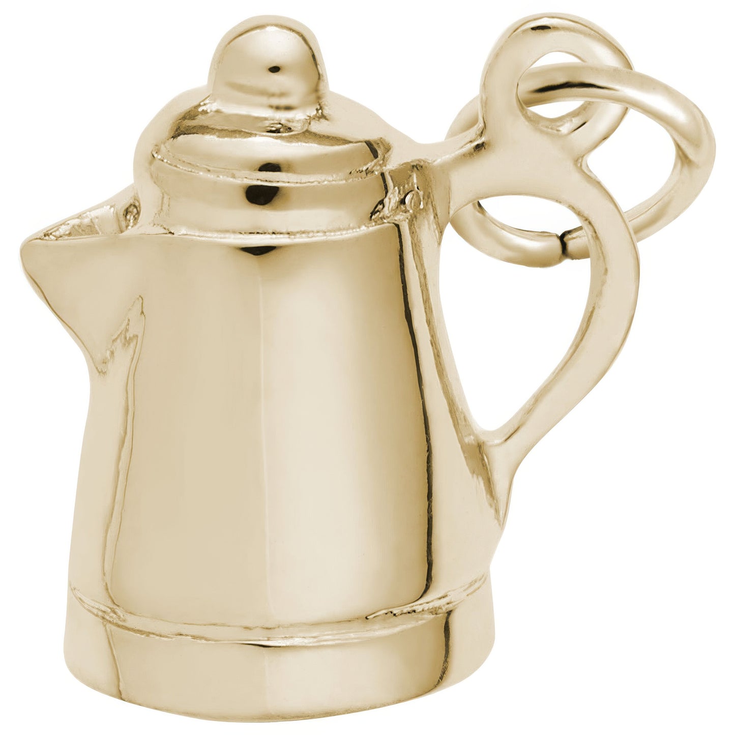 Coffee Pot Charm - Metal - Sterling Silver