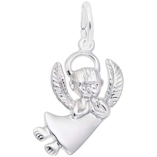 Sterling Silver Angel Charm - 19mm x 15mm