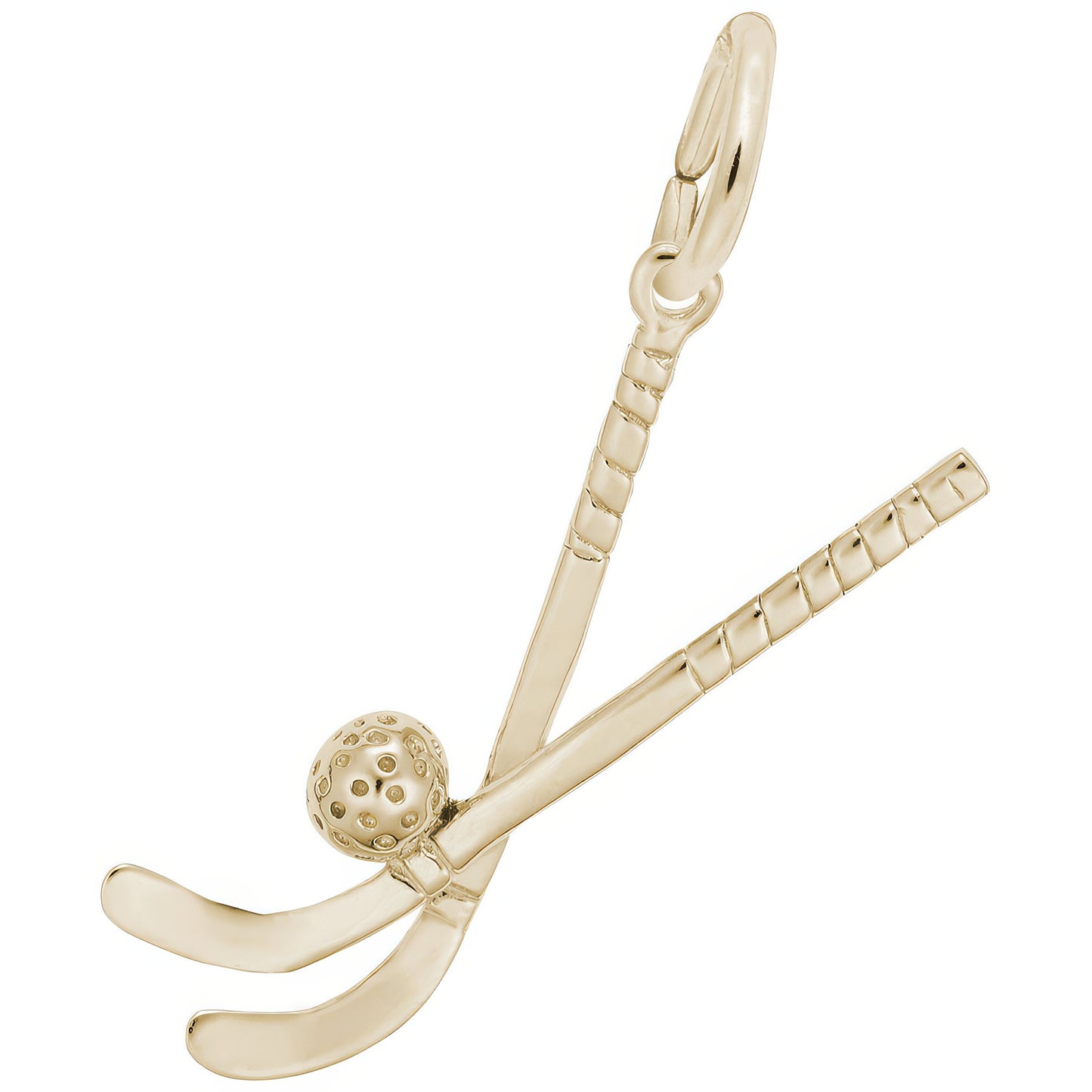 Sterling Silver Field Hockey Sticks with Ball Charm