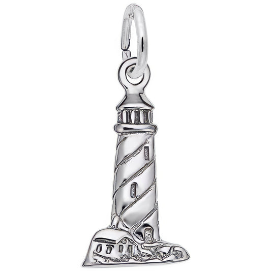 Charms Sterling Silver Coastal Lighthouse Charm