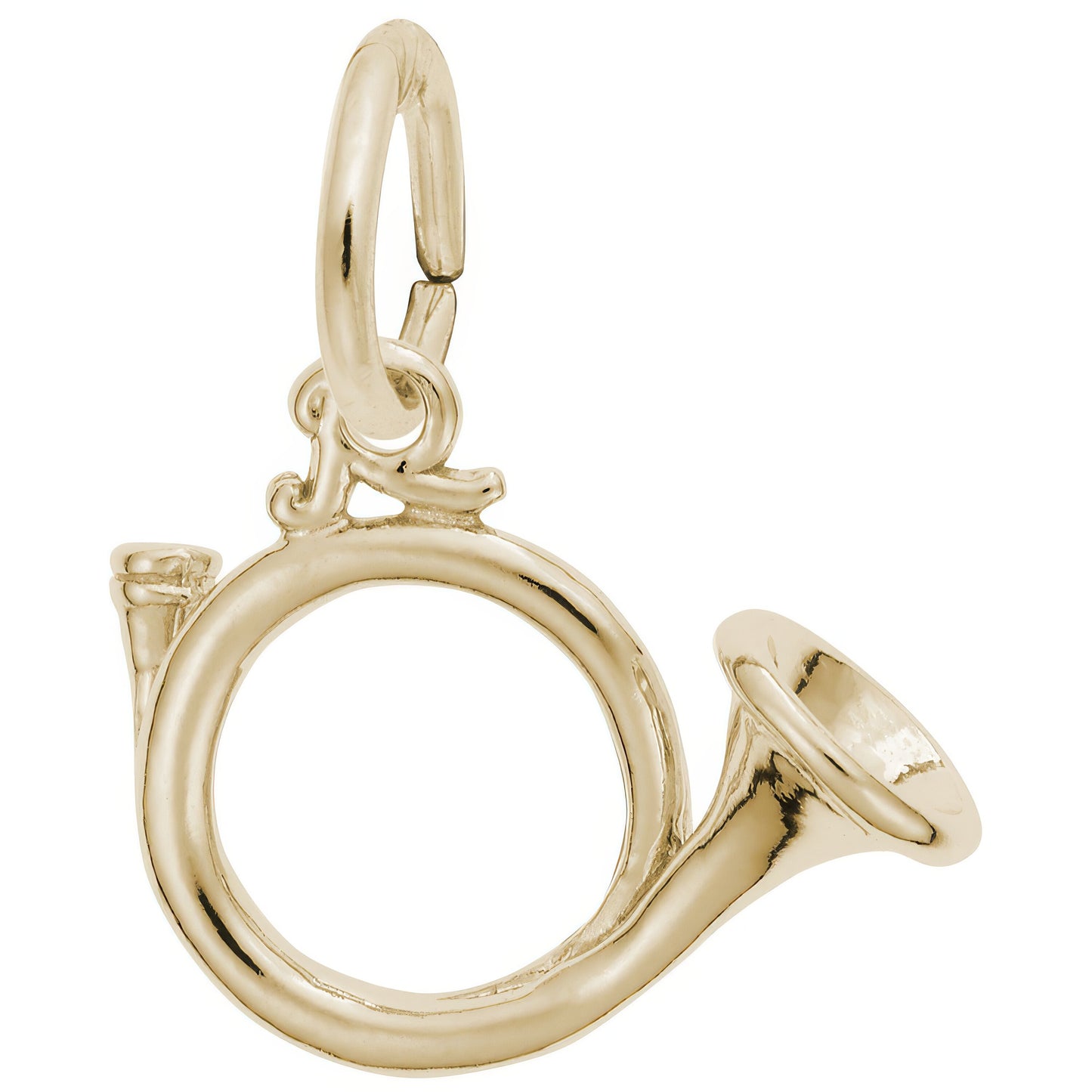 Hunting Horn Charm - Metal - Sterling Silver