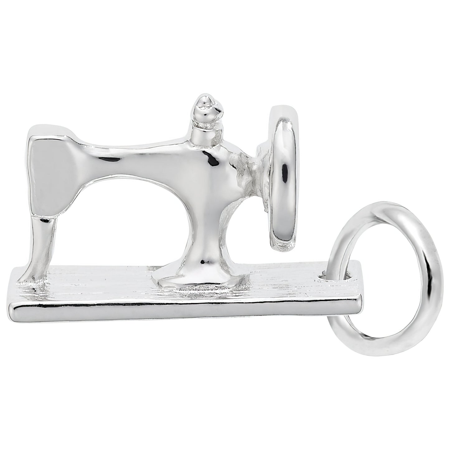 Small Sewing Machine Charm - Metal - Sterling Silver