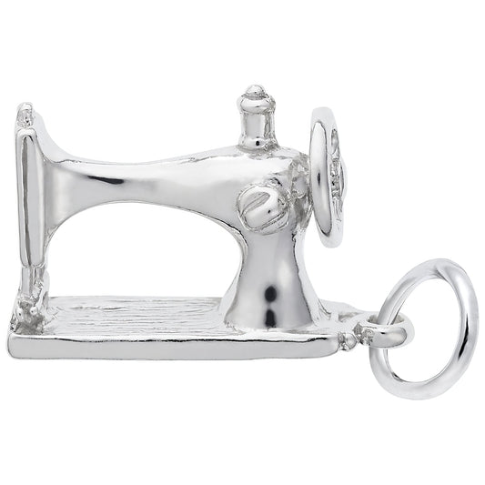 Sewing Machine Charm - Metal - Sterling Silver