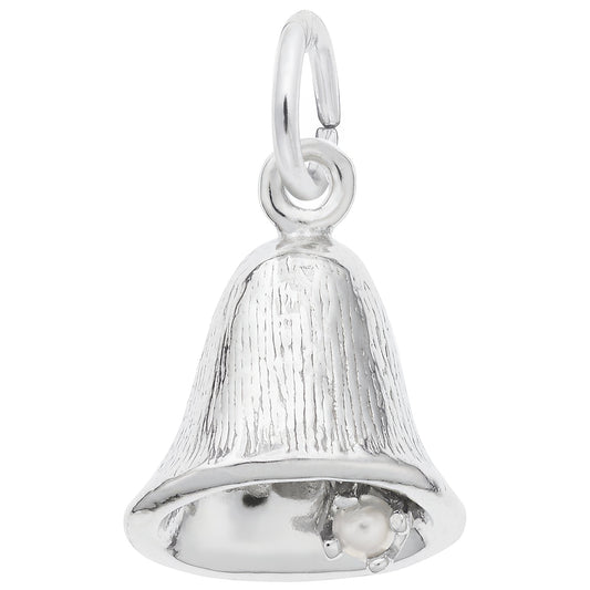 Sterling Silver Bell Charm - 11mm x 11mm