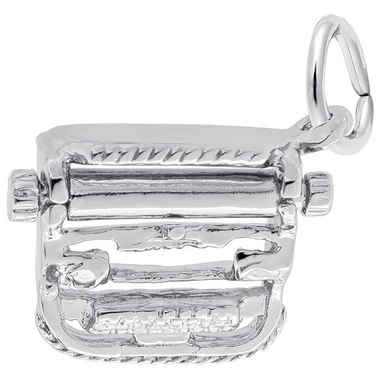 Typewriter Charm, Sterling Silver