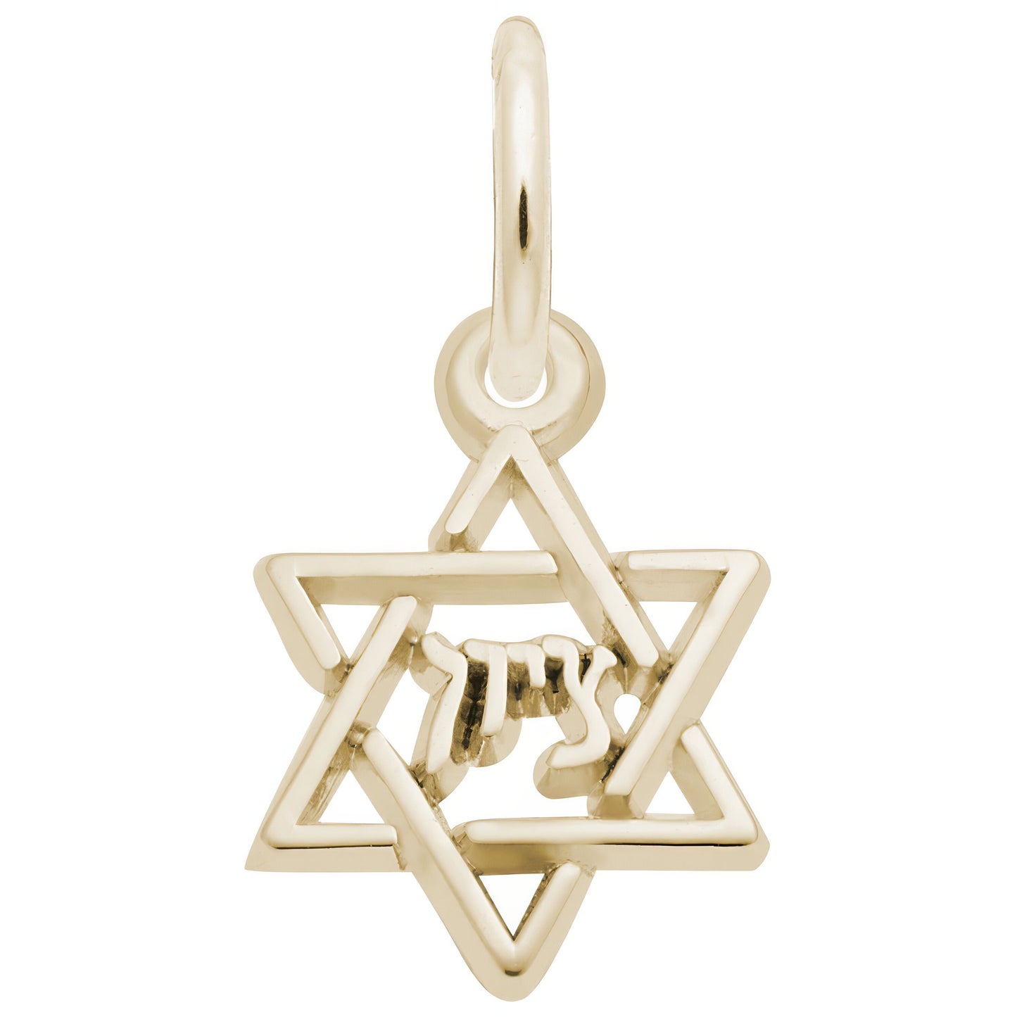 Star of David Mazel Tov Charm - Metal - Sterling Silver