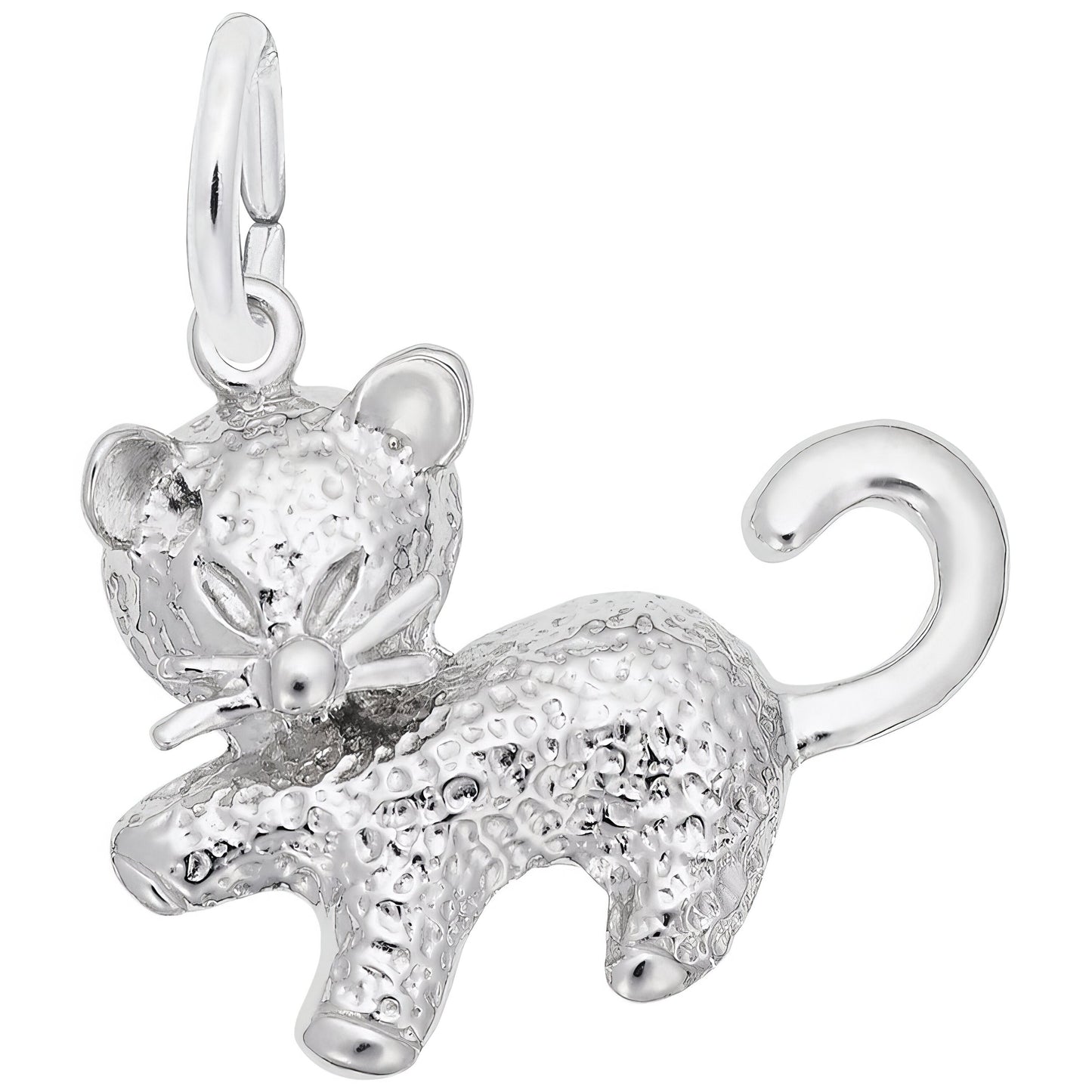 Kitten Charm - Metal - Sterling Silver