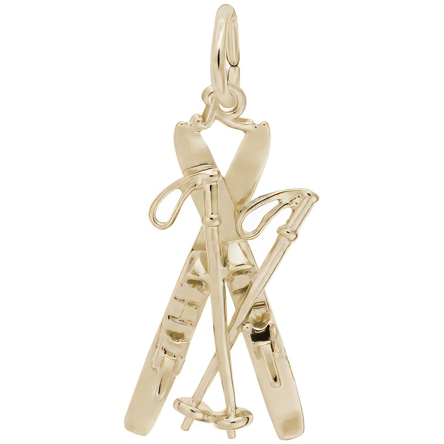 Sterling Silver Skis Charm