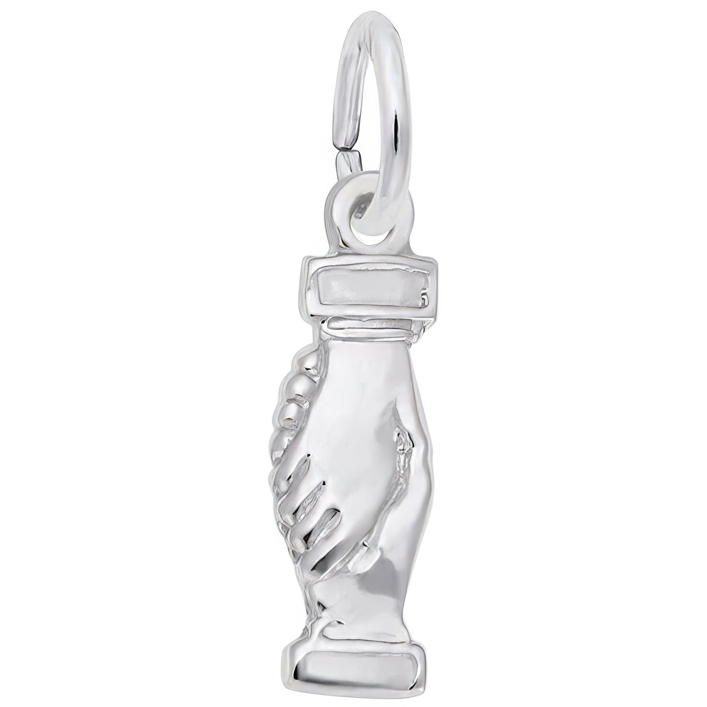 Handshake Charm - Metal - Sterling Silver