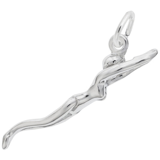 Sterling Silver Female Swimmer Charm