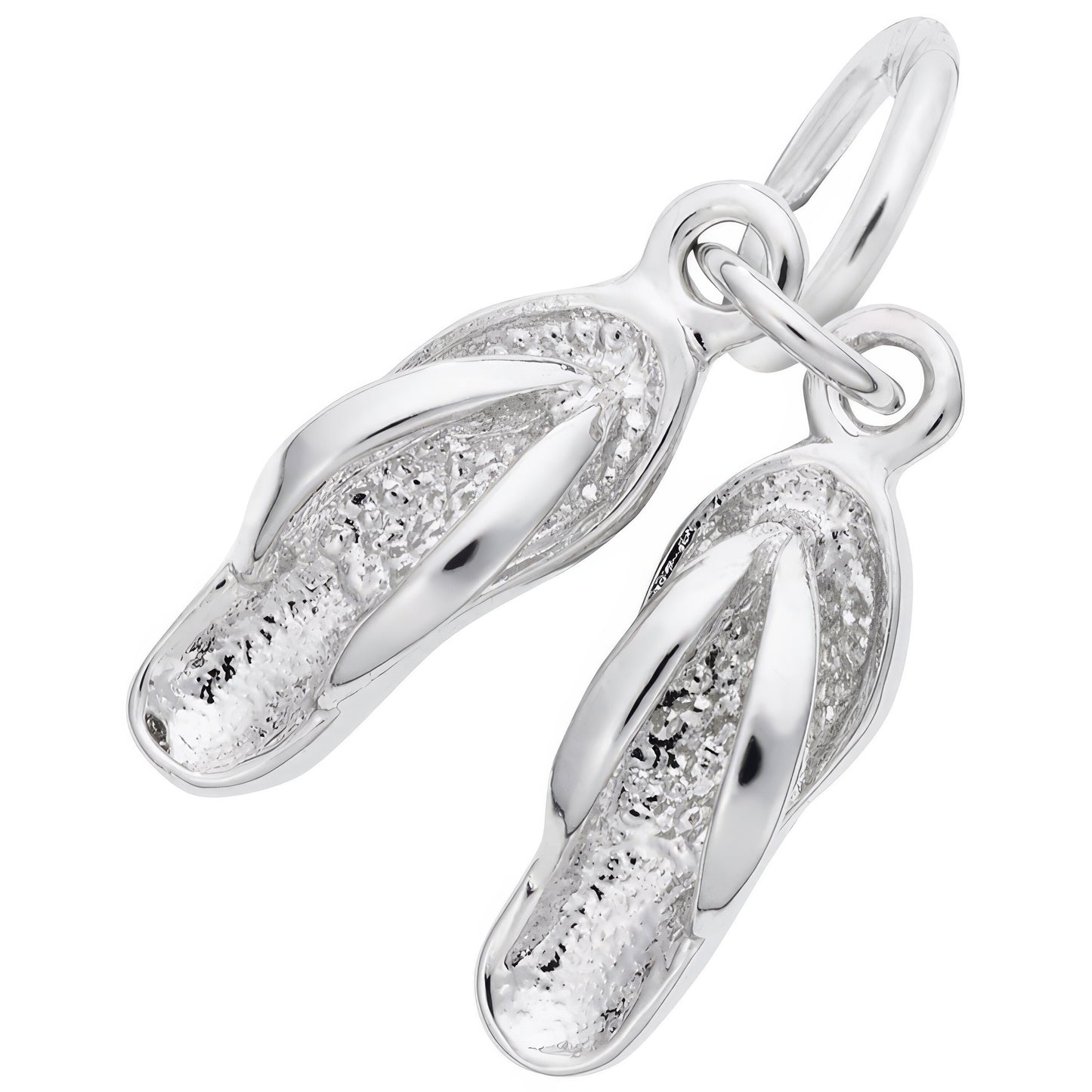 Charms Sterling Silver Pair of Flip Flops Charm