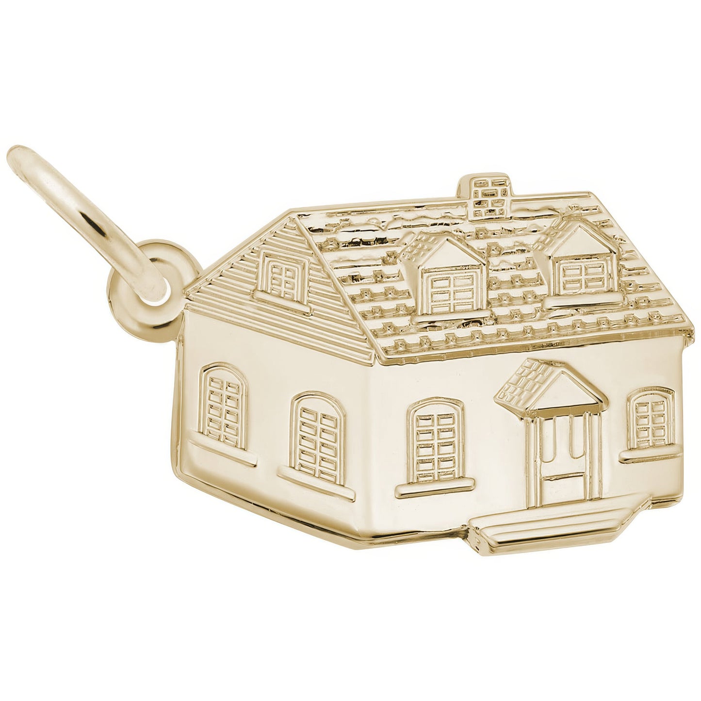 Colonial House Charm - Metal - Sterling Silver