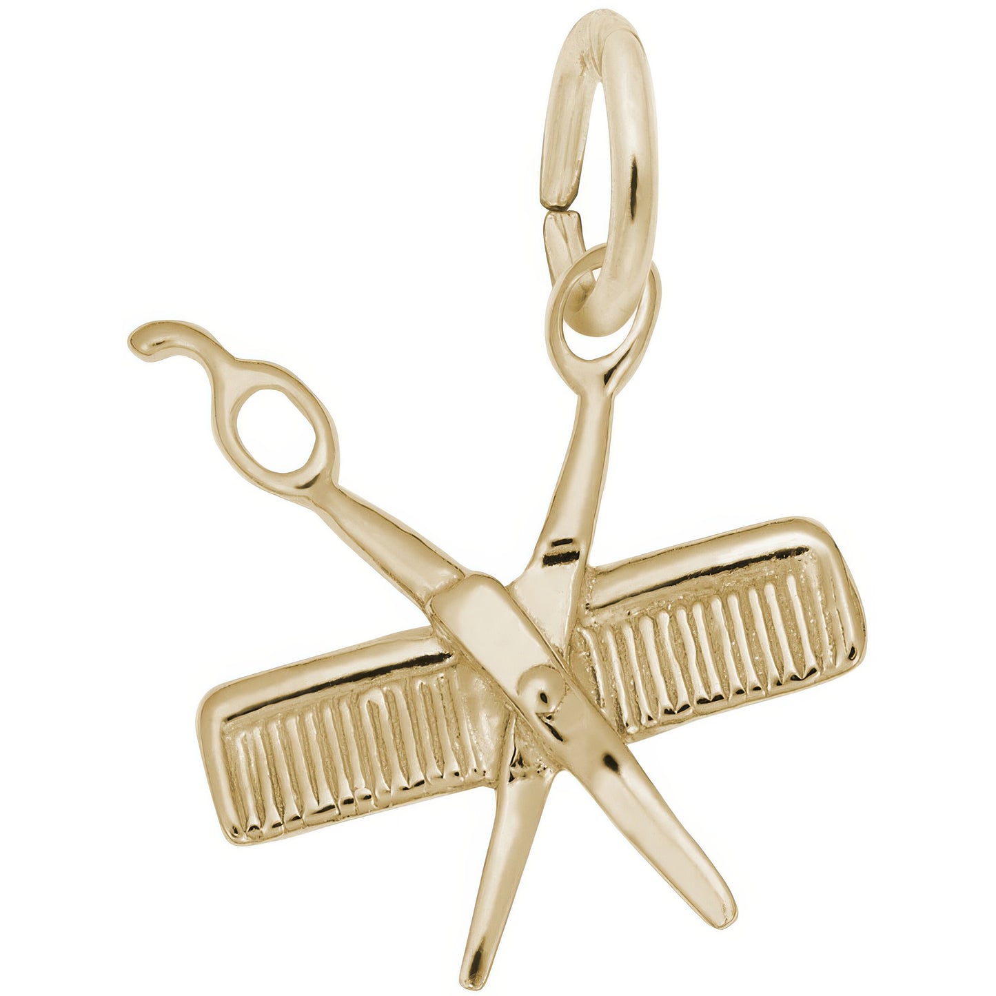 Charms Sterling Silver Small Comb & Scissors Charm