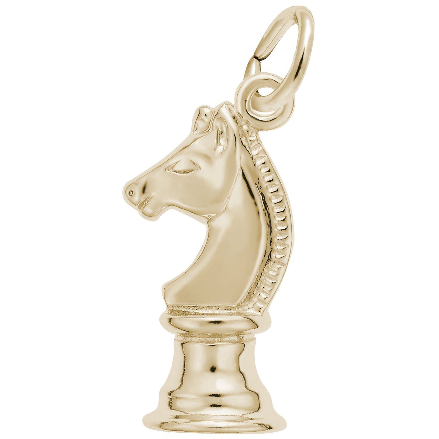 Chess Knight Charm - Metal - Sterling Silver